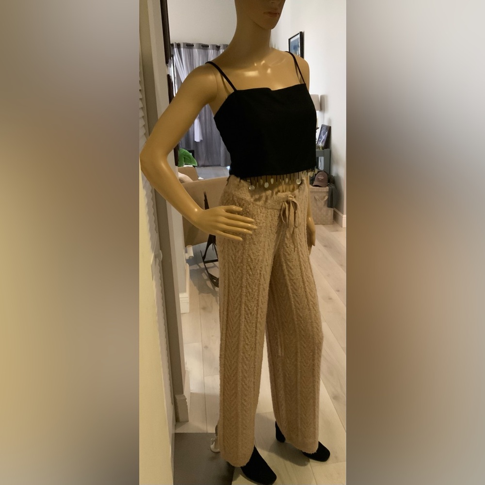 Jason Wu Blush Knit Wide-Leg Pants – Size M – NWT